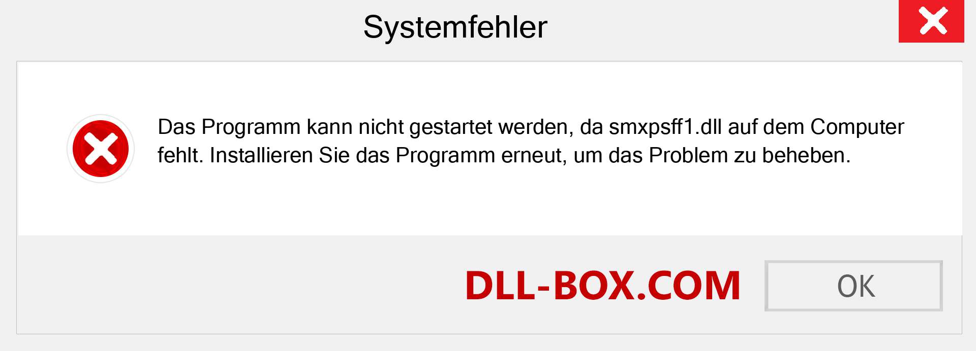 smxpsff1.dll-Datei fehlt?. Download für Windows 7, 8, 10 - Fix smxpsff1 dll Missing Error unter Windows, Fotos, Bildern