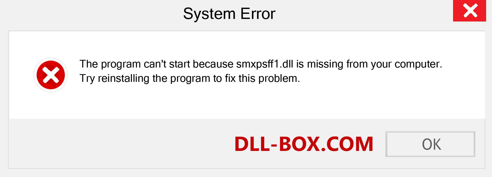  smxpsff1.dll file is missing?. Download for Windows 7, 8, 10 - Fix  smxpsff1 dll Missing Error on Windows, photos, images