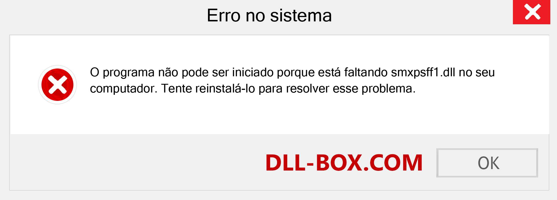 Arquivo smxpsff1.dll ausente ?. Download para Windows 7, 8, 10 - Correção de erro ausente smxpsff1 dll no Windows, fotos, imagens